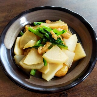 かぶと油揚げの煮物